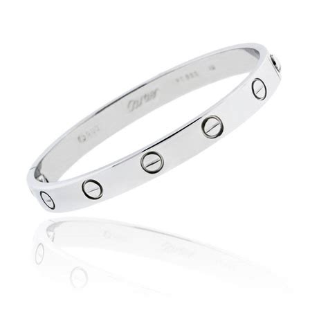 love bracelet silver|cartier silver love bracelet price.